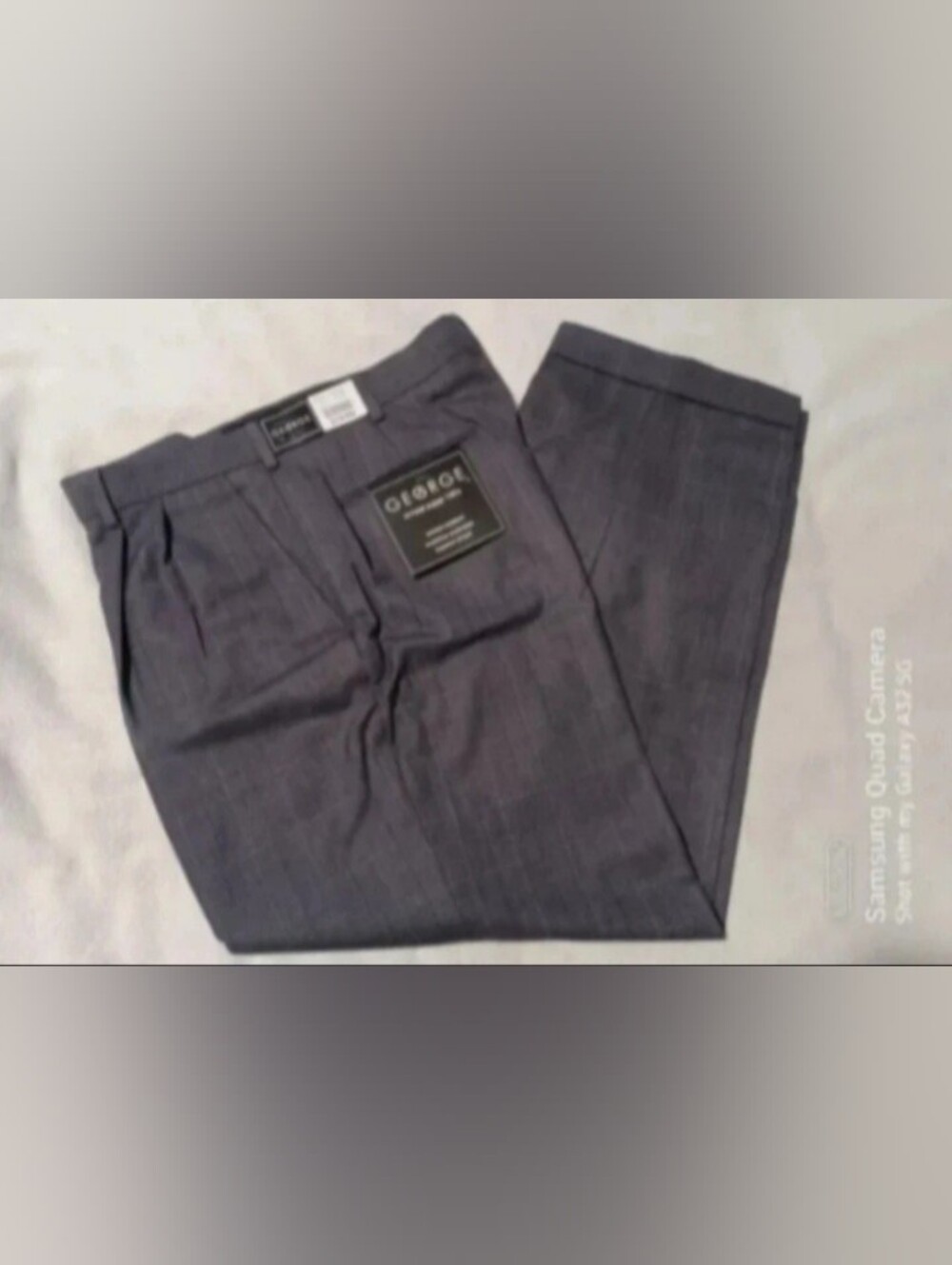 George pleated front charcoal color dress pants